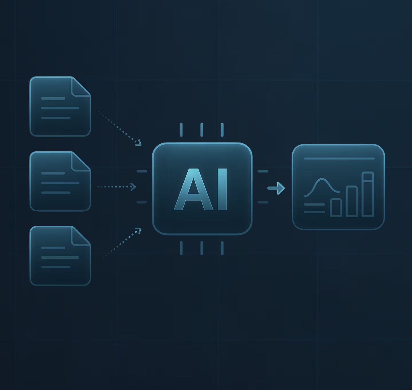 AI document processing and data extraction workflow visualisation